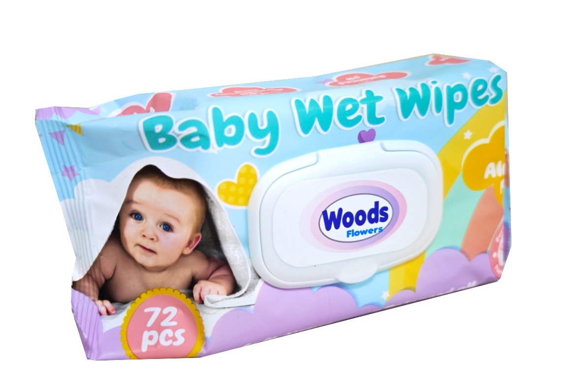 Șervețele umede pentru copii WOODS FLOWERS